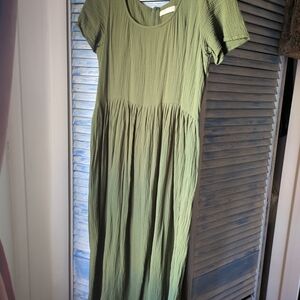 Christy Dawn "Scarlet" Olive Green Maxi Dress